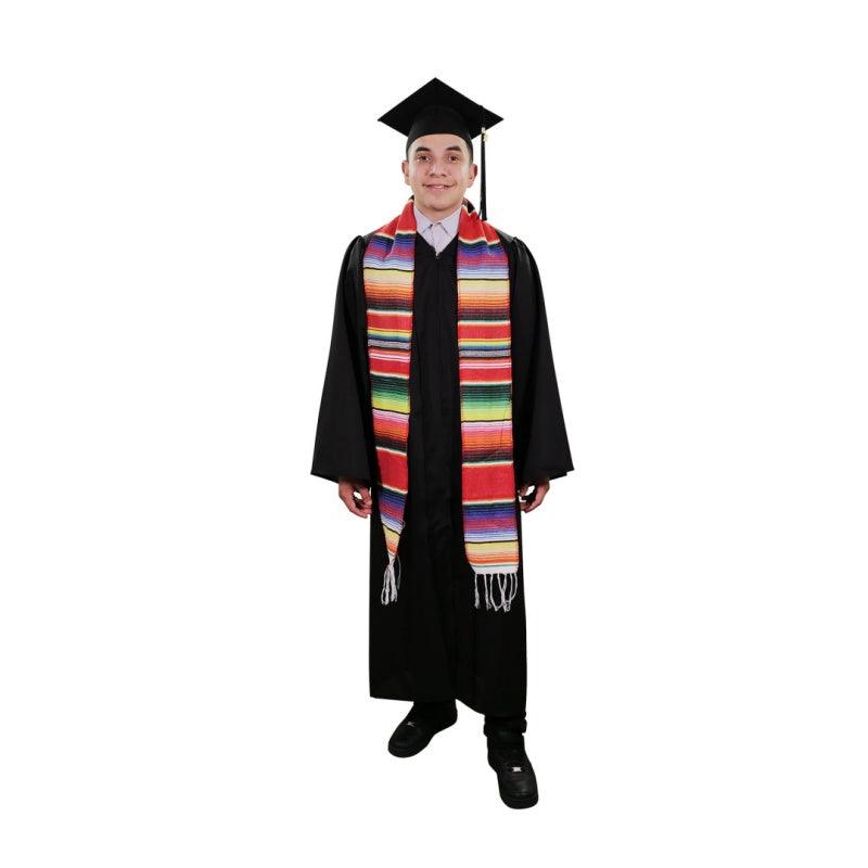 Red Mexican Serape Graduation Stole/Sash - Graduation Seller