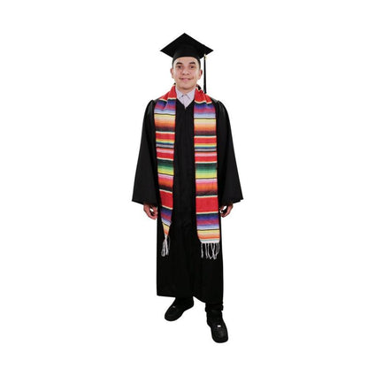 Red Mexican Serape Graduation Stole/Sash - Graduation Seller