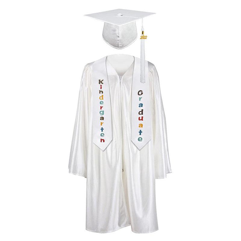 12 Colors shiny Kindergarten/Preschool Graduation Set – Gown, Cap, Stole, Tassel - Graduation Seller