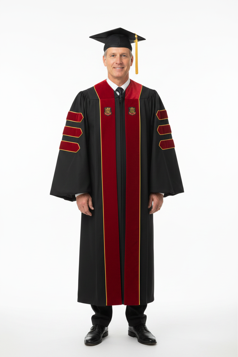 8 Luxury Doctoral Gown Gold Trim