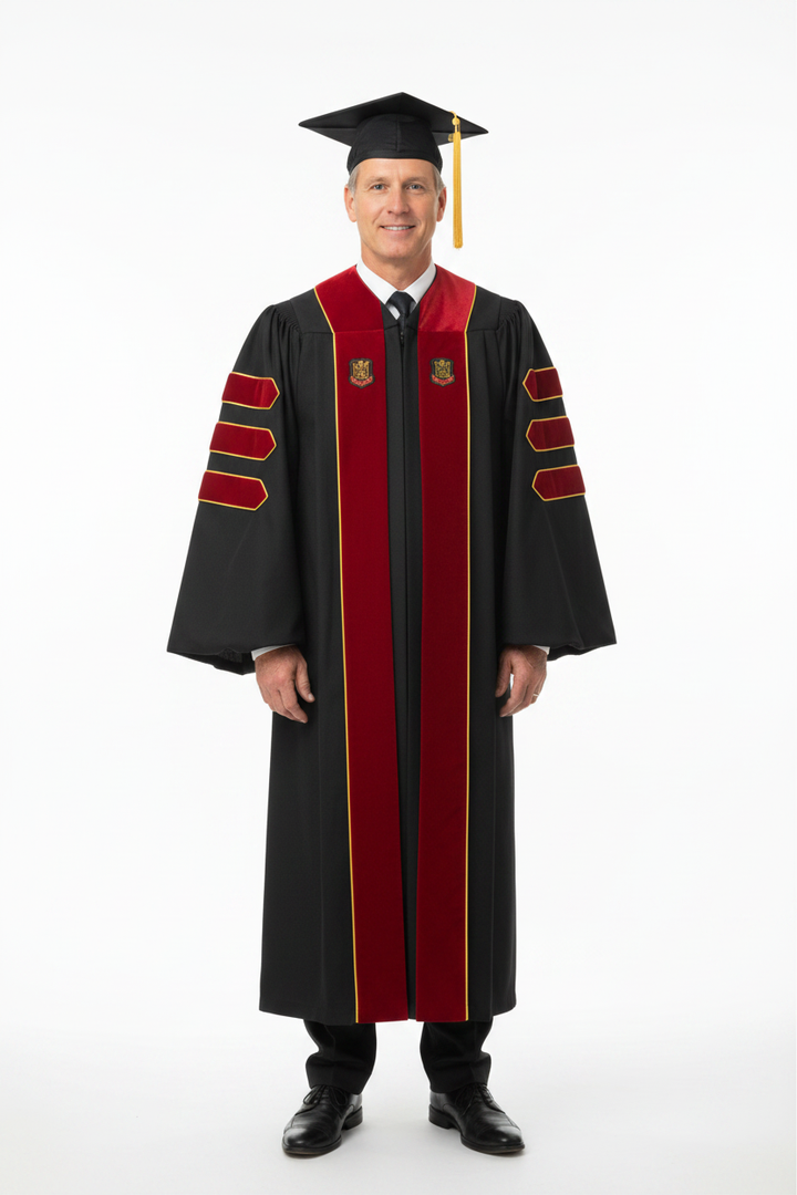 8 Luxury Doctoral Gown Gold Trim