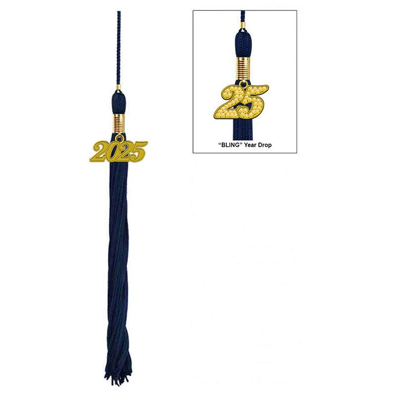 17-Color Graduation Tassel Collection with Year Charm - High Quality - Graduation Seller