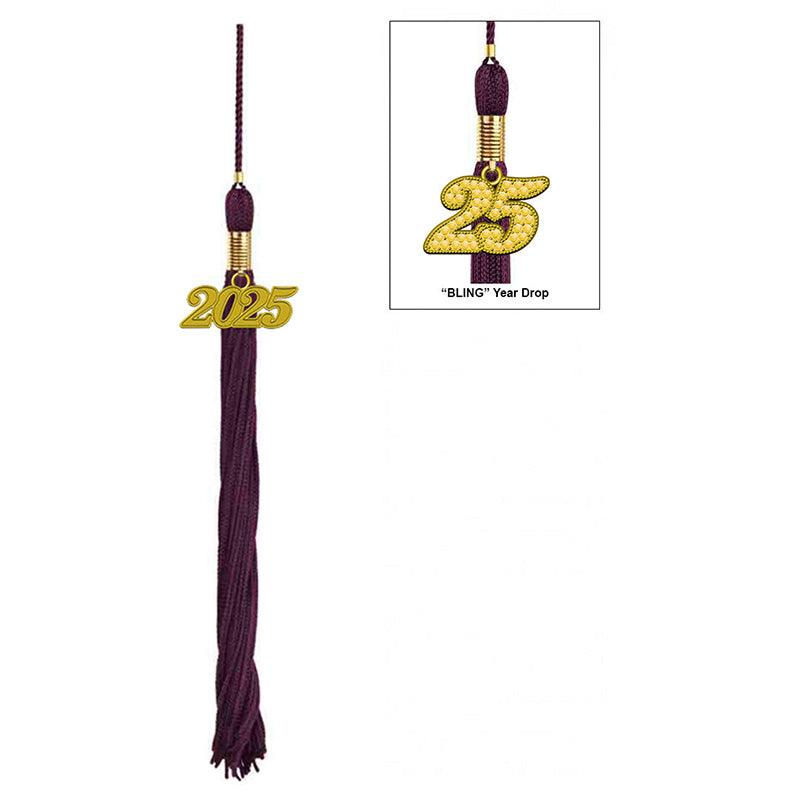 17-Color Graduation Tassel Collection with Year Charm - High Quality - Graduation Seller