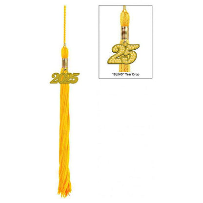 17-Color Graduation Tassel Collection with Year Charm - High Quality - Graduation Seller