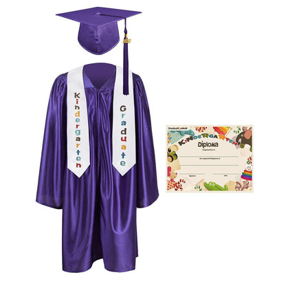 2025 Children's Graduation Gown and Cap Uniform Set with Shawl & Award - Graduation Seller