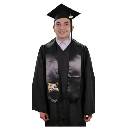 Black First Gen Proud Graduation Stole - Graduation Seller