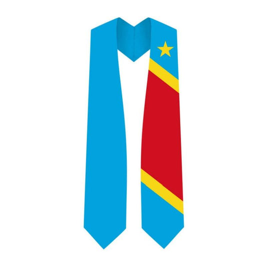 The Democratic Republic of Congo Graduation Flag Stole Sash - Graduation Seller