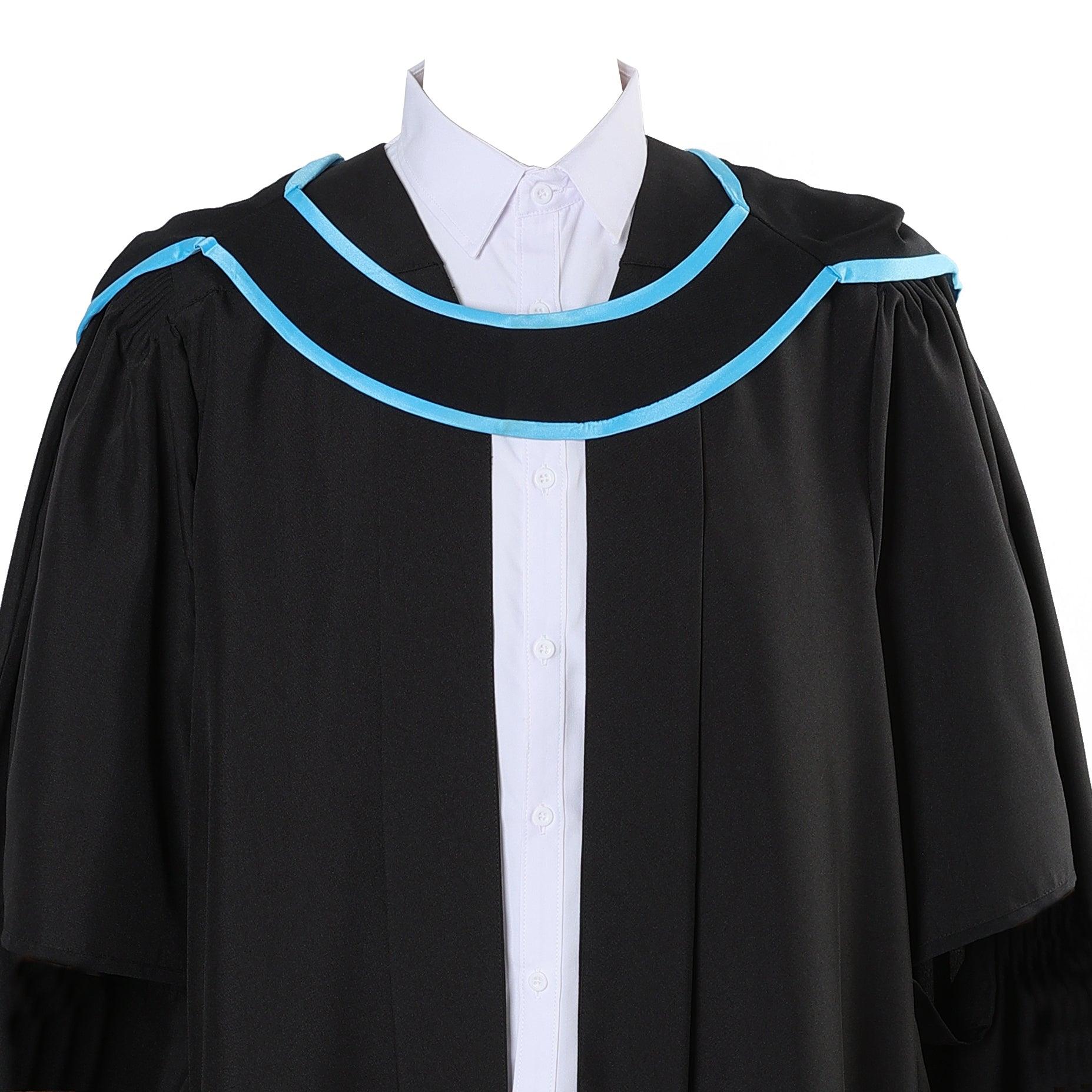 UK British Deluxe Master's Clothing Set – Graduation Gown, Headgear & Hat - Graduation Seller