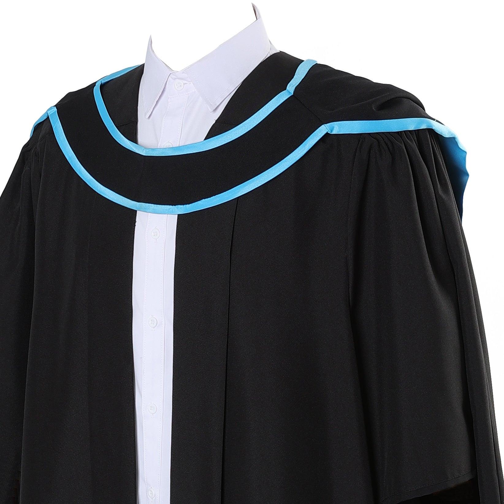 UK British Deluxe Master's Clothing Set – Graduation Gown, Headgear & Hat - Graduation Seller