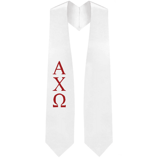Alpha Chi Omega Greek Lettered Stole - Graduation Seller