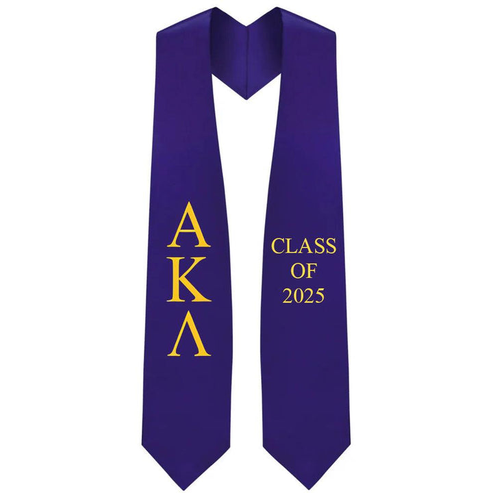 Alpha Kappa Lambda Greek Lettered Stole w/ Year - Graduation Seller