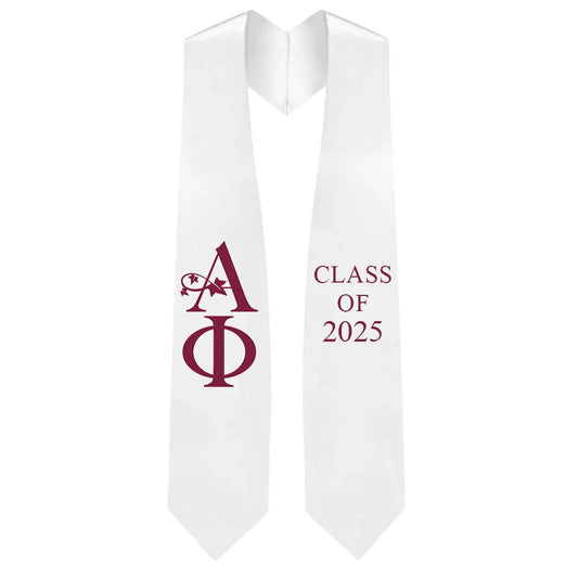 Alpha Phi Greek Lettered Stole with Year - Graduation Seller