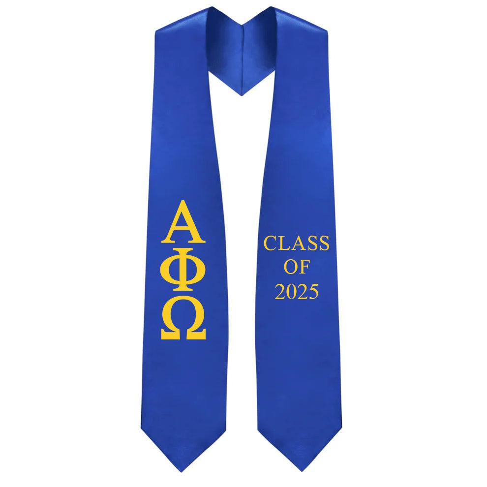 Alpha Phi Omega Greek Lettered Stole with Year - Graduation Seller