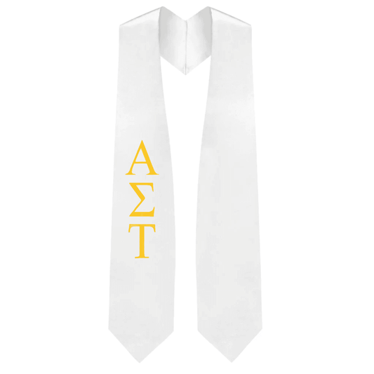Alpha Sigma Tau Greek Lettered Stole - Graduation Seller
