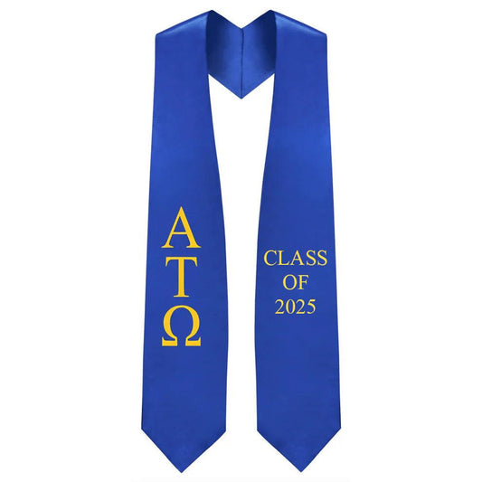 Alpha Tau Omega Greek Lettered Stole w/ Year - Graduation Seller