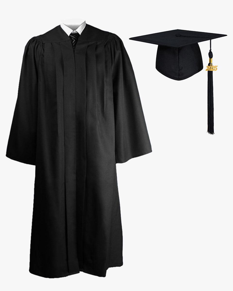 Deluxe Fluted Bachelor Graduation Gown Cap Tassel Package - Graduation Seller