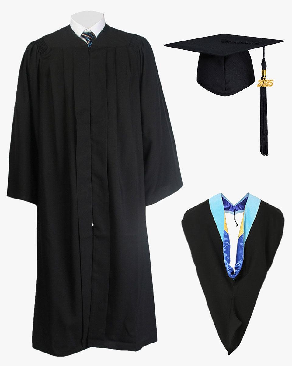 Deluxe Bachelor Graduation Cap Gown Hood Package - Graduation Seller