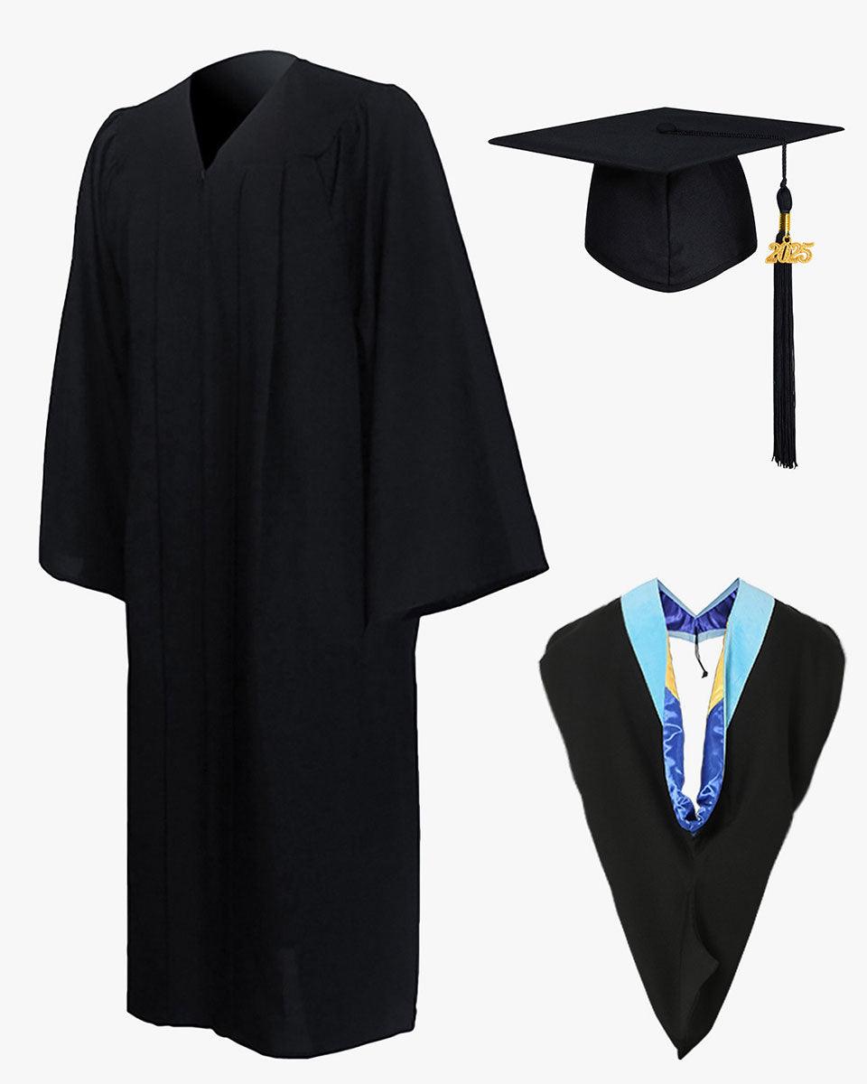 Economy Bachelor Graduation Cap Gown Hood Package - Graduation Seller