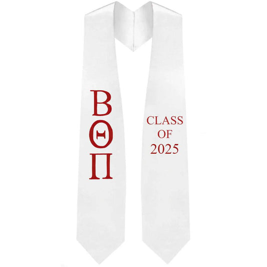 Beta Theta Pi Greek Lettered Stole w/ Year - Graduation Seller