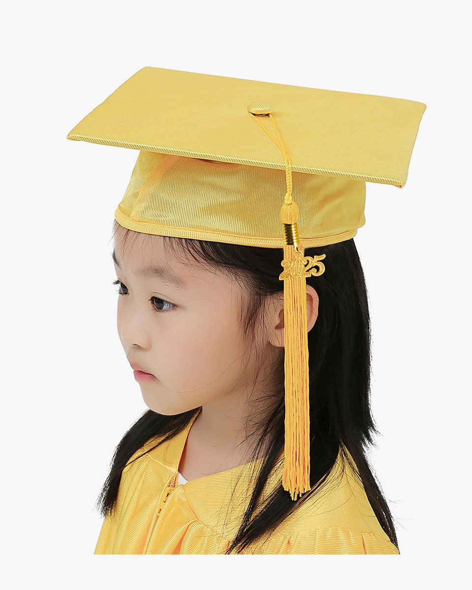 Shiny Kindergarten Graduation Cap with Tassel-12 Colors Available - Graduation Seller
