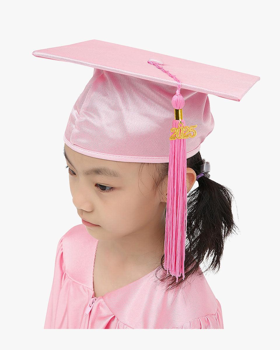 Shiny Kindergarten Graduation Cap with Tassel-12 Colors Available - Graduation Seller