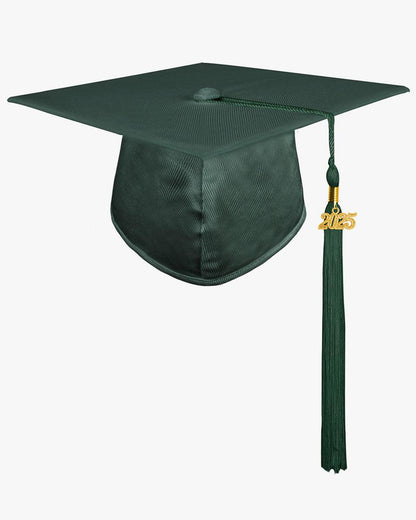 High School Shiny Adult Graduation Cap with Tassel-12 Colors Available - Graduation Seller