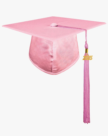 High School Shiny Adult Graduation Cap with Tassel-12 Colors Available - Graduation Seller