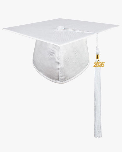 High School Shiny Adult Graduation Cap with Tassel-12 Colors Available - Graduation Seller
