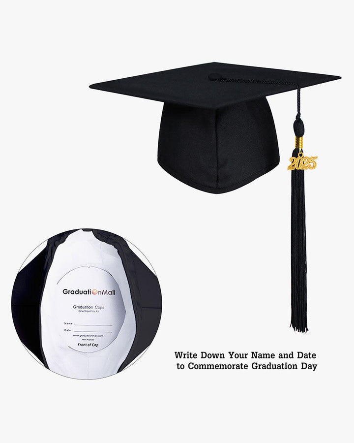 High School Matte Adult Graduation Cap with Tassel - 12 Colors Available - Graduation Seller