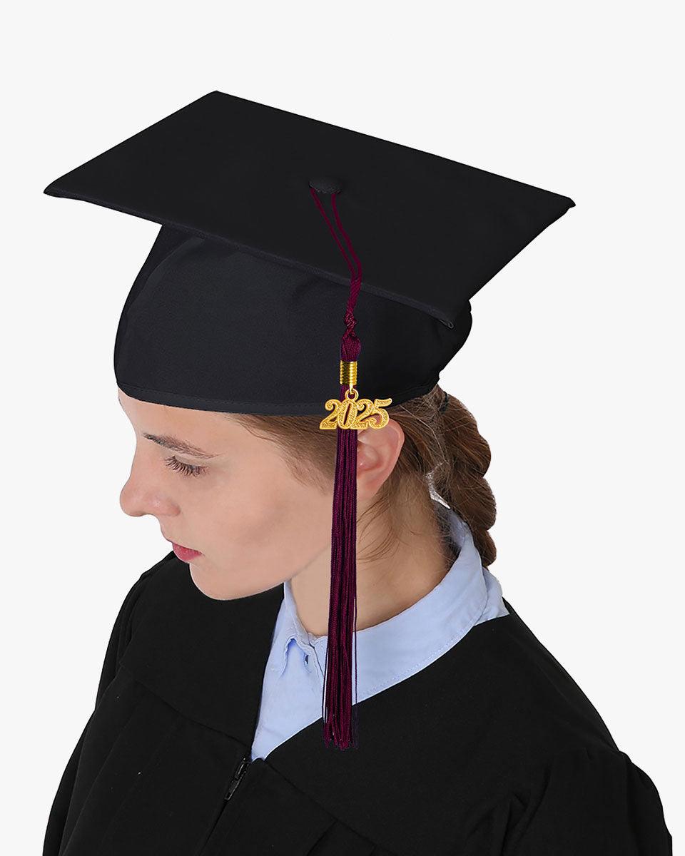 High School Matte Adult Graduation Cap with Tassel - 12 Colors Available - Graduation Seller