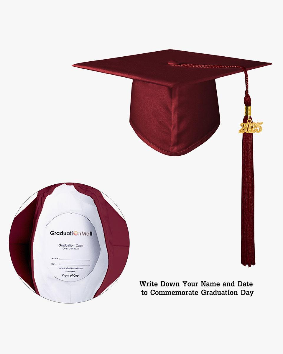 High School Matte Adult Graduation Cap with Tassel - 12 Colors Available - Graduation Seller
