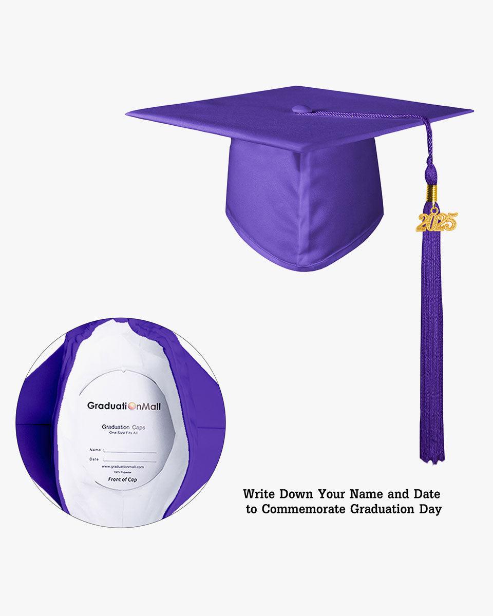 High School Matte Adult Graduation Cap with Tassel - 12 Colors Available - Graduation Seller