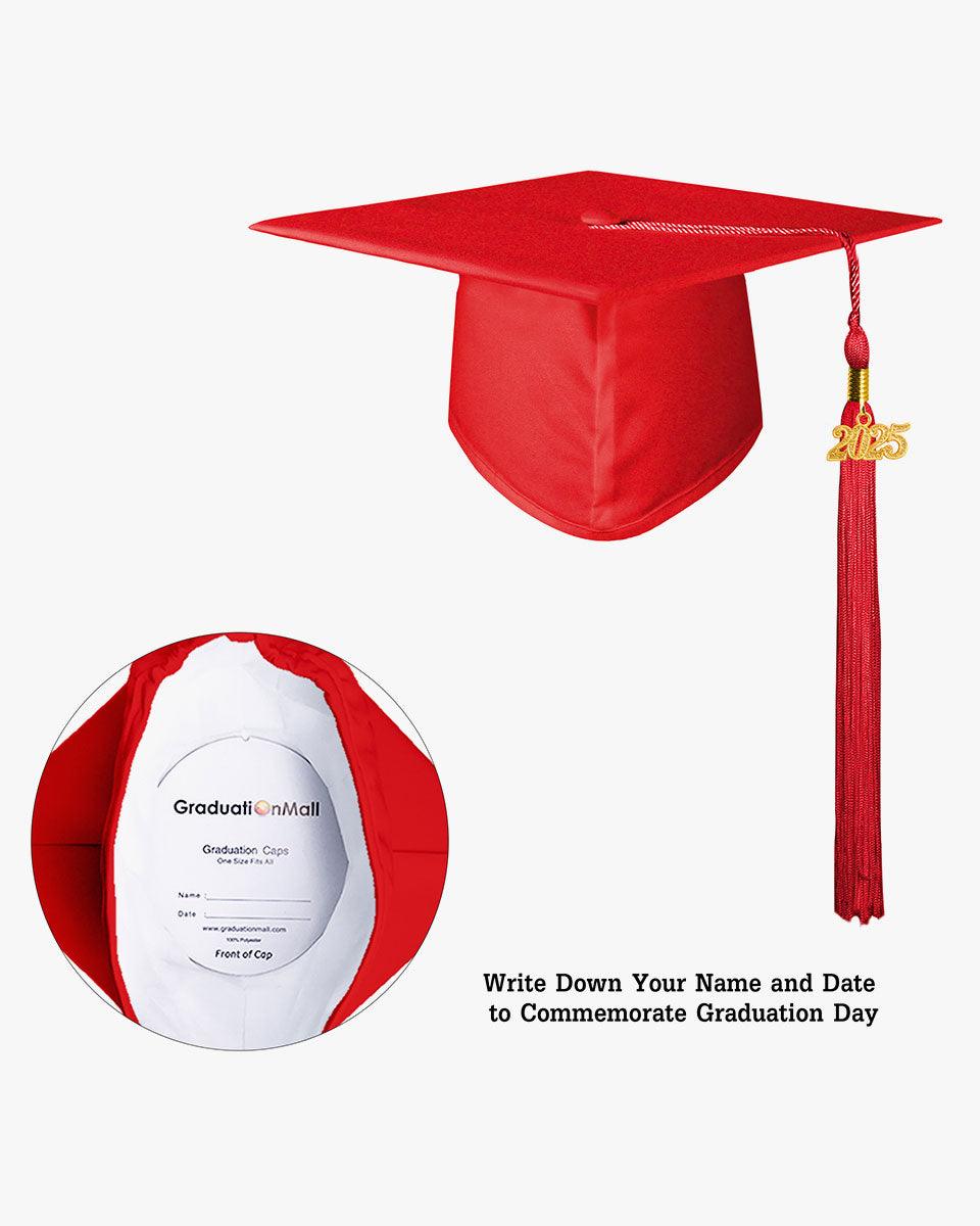 High School Matte Adult Graduation Cap with Tassel - 12 Colors Available - Graduation Seller
