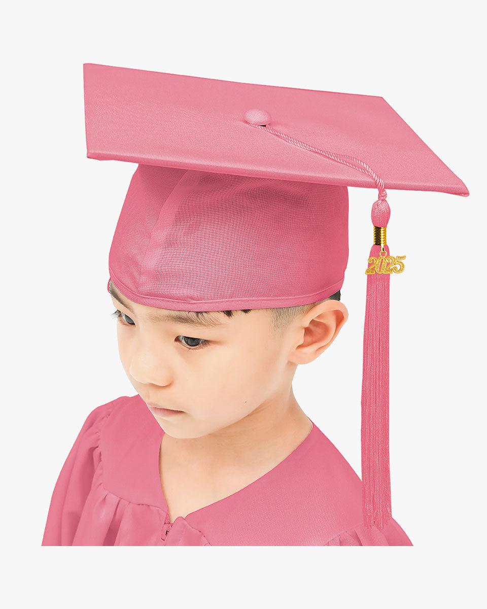Matte Kindergarten Graduation Cap with Tassel-12 Colors Available - Graduation Seller