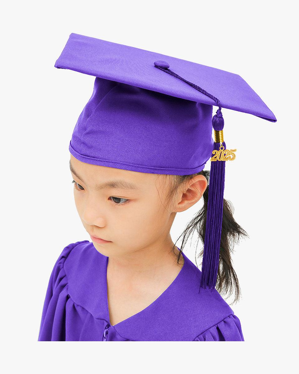 Matte Kindergarten Graduation Cap with Tassel-12 Colors Available - Graduation Seller