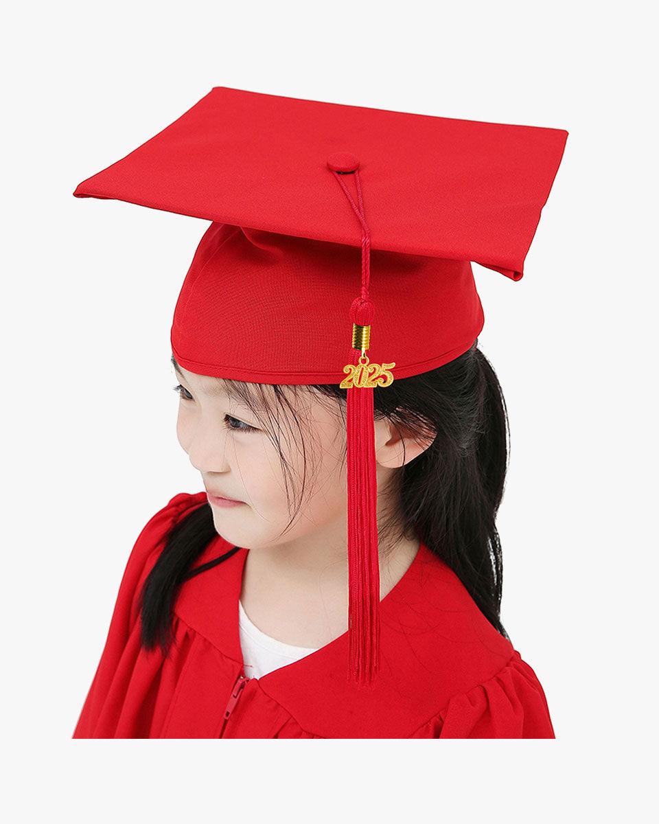 Matte Kindergarten Graduation Cap with Tassel-12 Colors Available - Graduation Seller