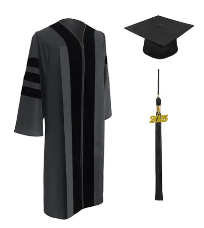 Classic Doctoral Cap & Gown - Academic Regalia - Graduation Seller