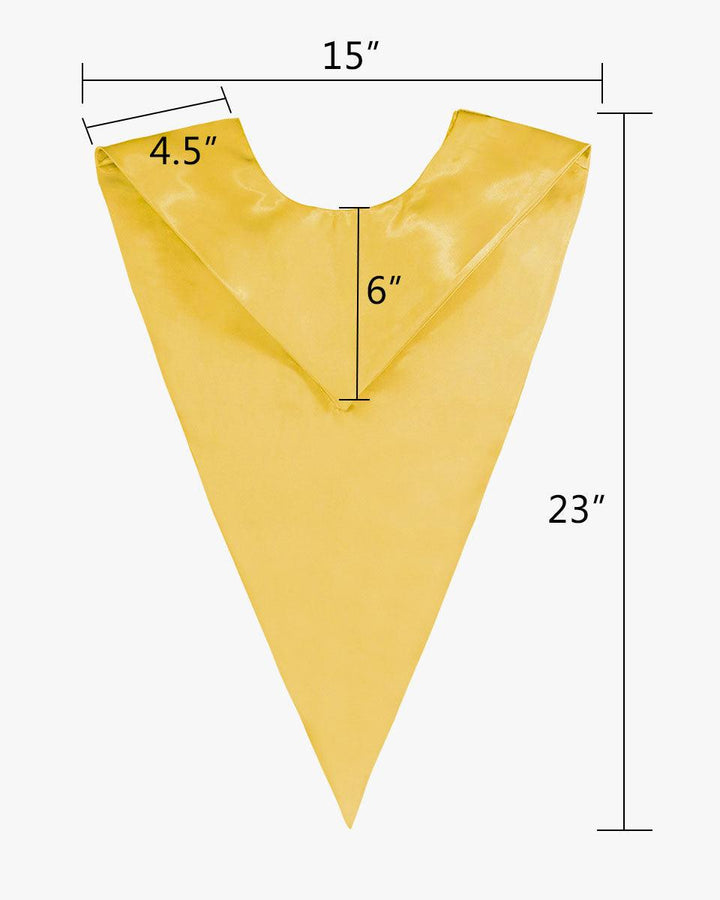 Traditional One Color V Stoles - 10 Colors Available - Graduation Seller