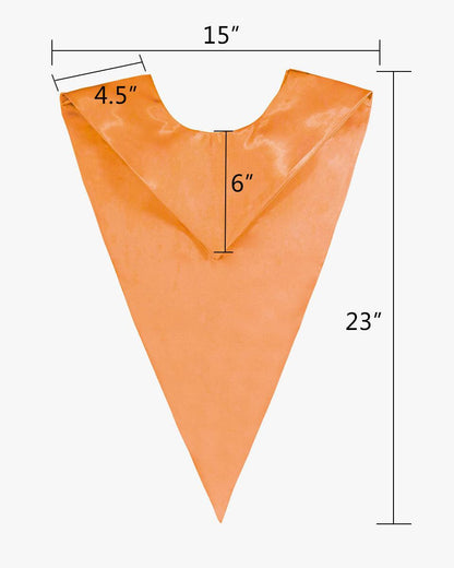 Traditional One Color V Stoles - 10 Colors Available - Graduation Seller