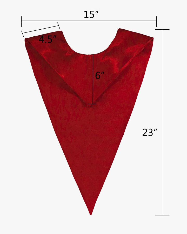 Traditional One Color V Stoles - 10 Colors Available - Graduation Seller