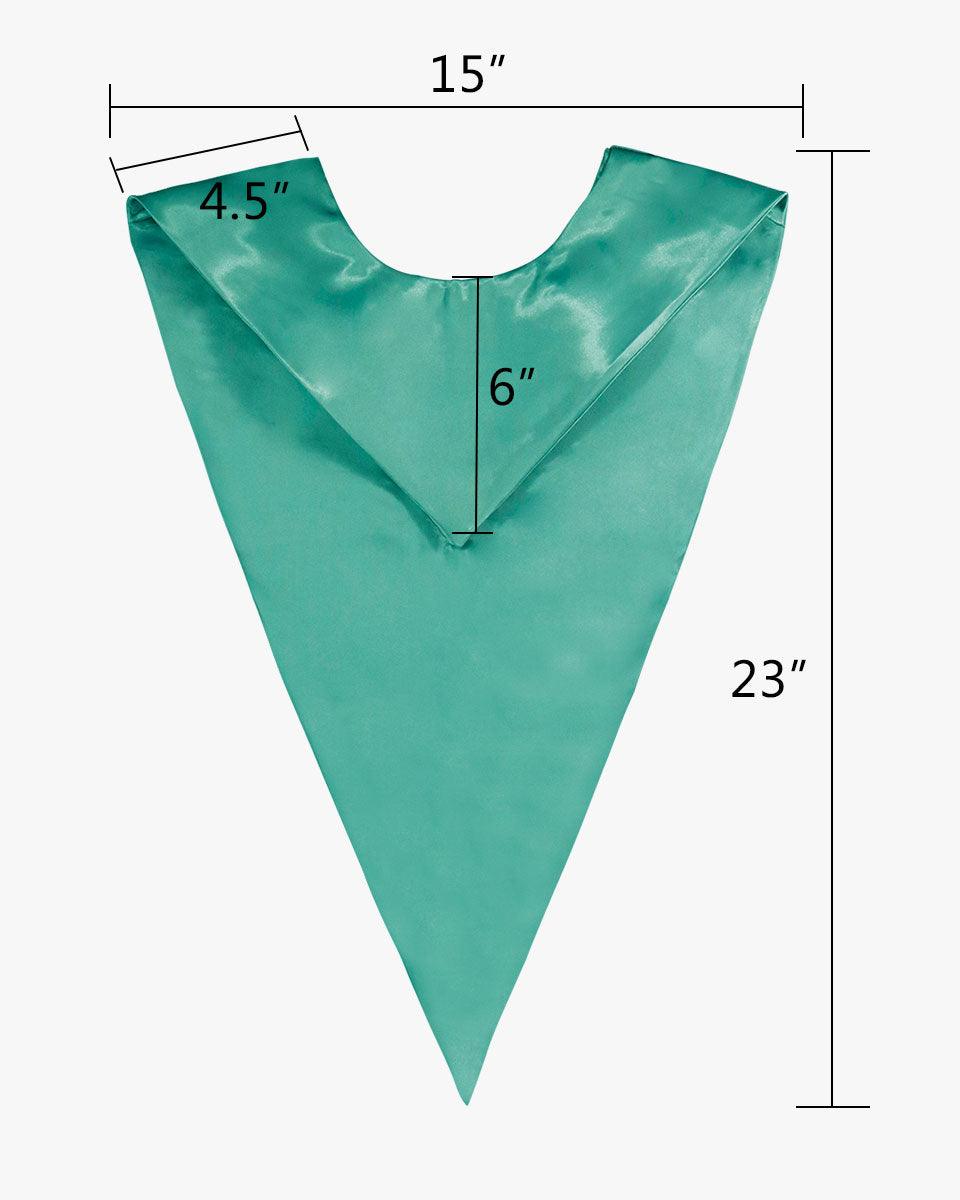 Traditional One Color V Stoles - 10 Colors Available - Graduation Seller