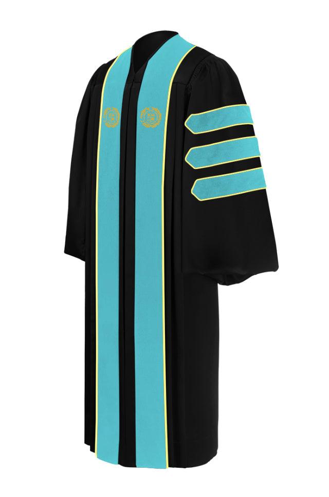 Deluxe Doctoral Academic Gown, Hood and Tam Package - CSULB - Graduation Seller