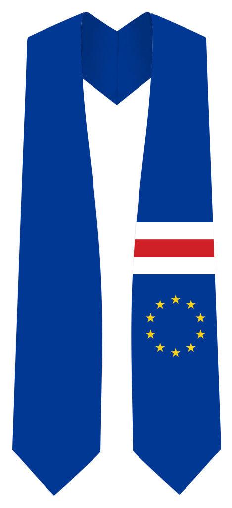 Cape Verde Graduation Stole - Cape Verde Flag Sash - Graduation Seller