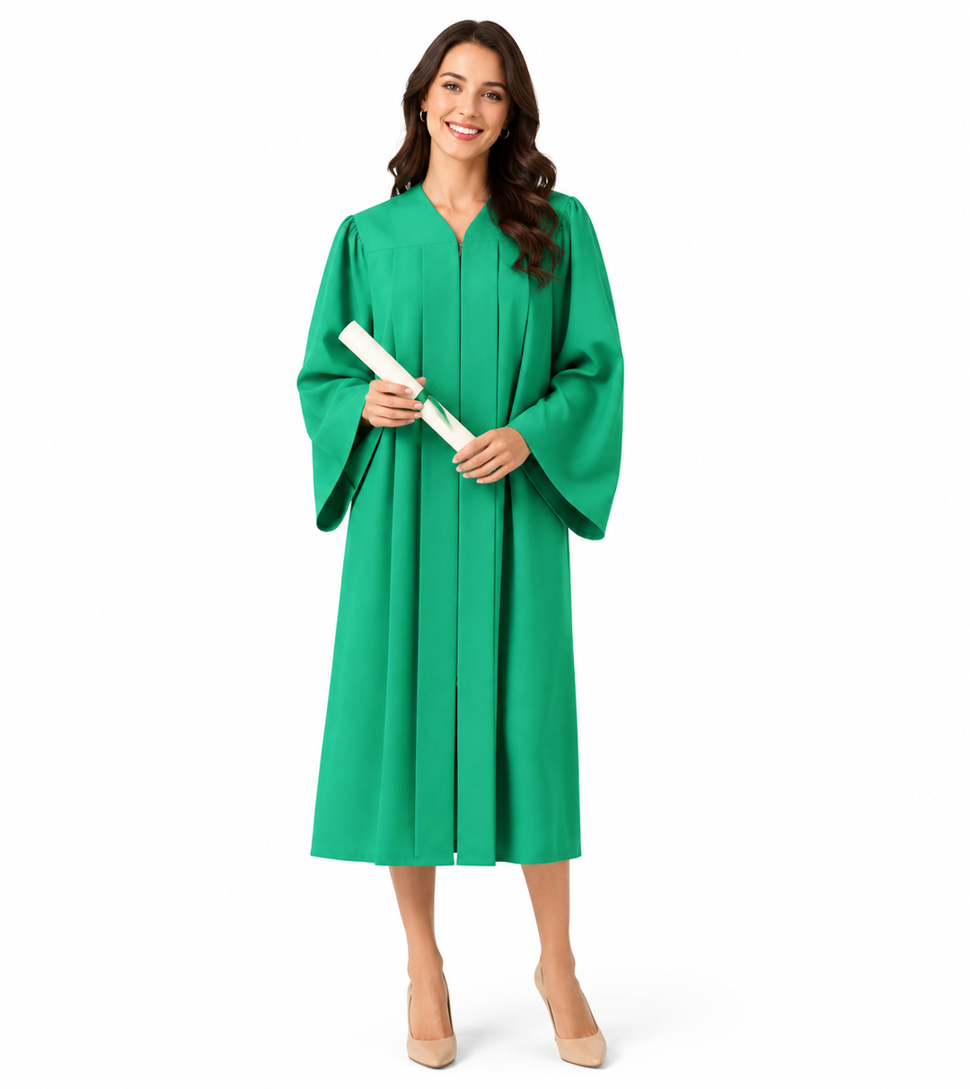Matte Emerald Green Bachelors Gown