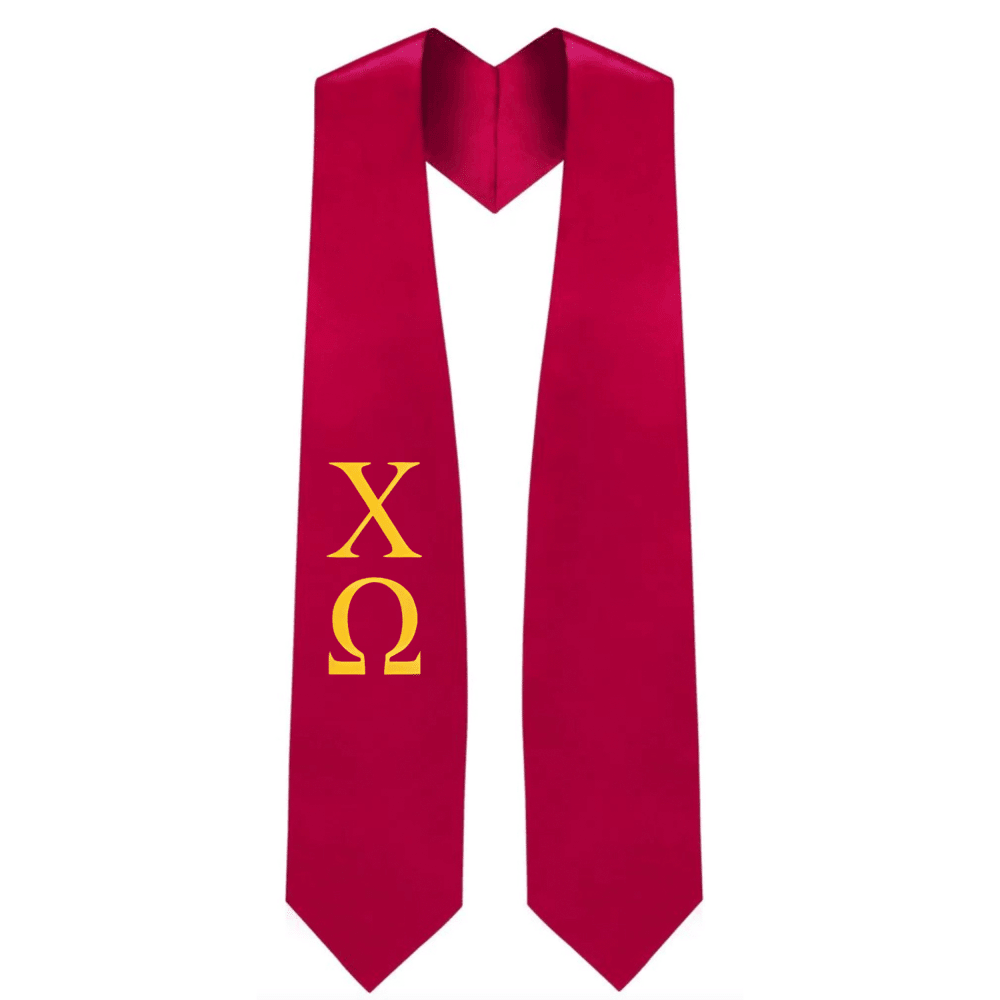 Chi Omega Greek Lettered Stole - Graduation Seller