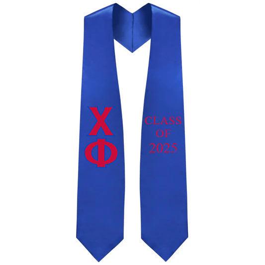 Chi Phi Greek Lettered Stole with Year - Graduation Seller