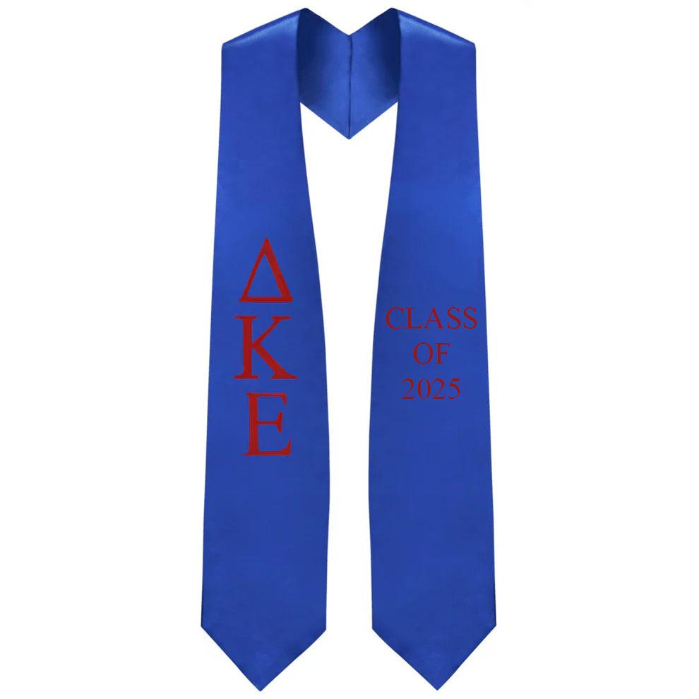 Delta Kappa Epsilon Lettered Stole w/ Year - Graduation Seller