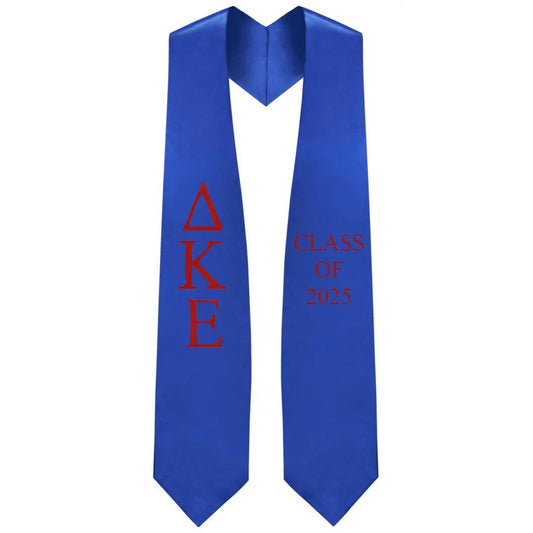 Delta Kappa Epsilon Lettered Stole w/ Year - Graduation Seller
