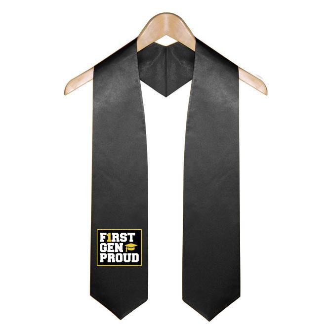 Black First Gen Proud Graduation Stole - Graduation Seller