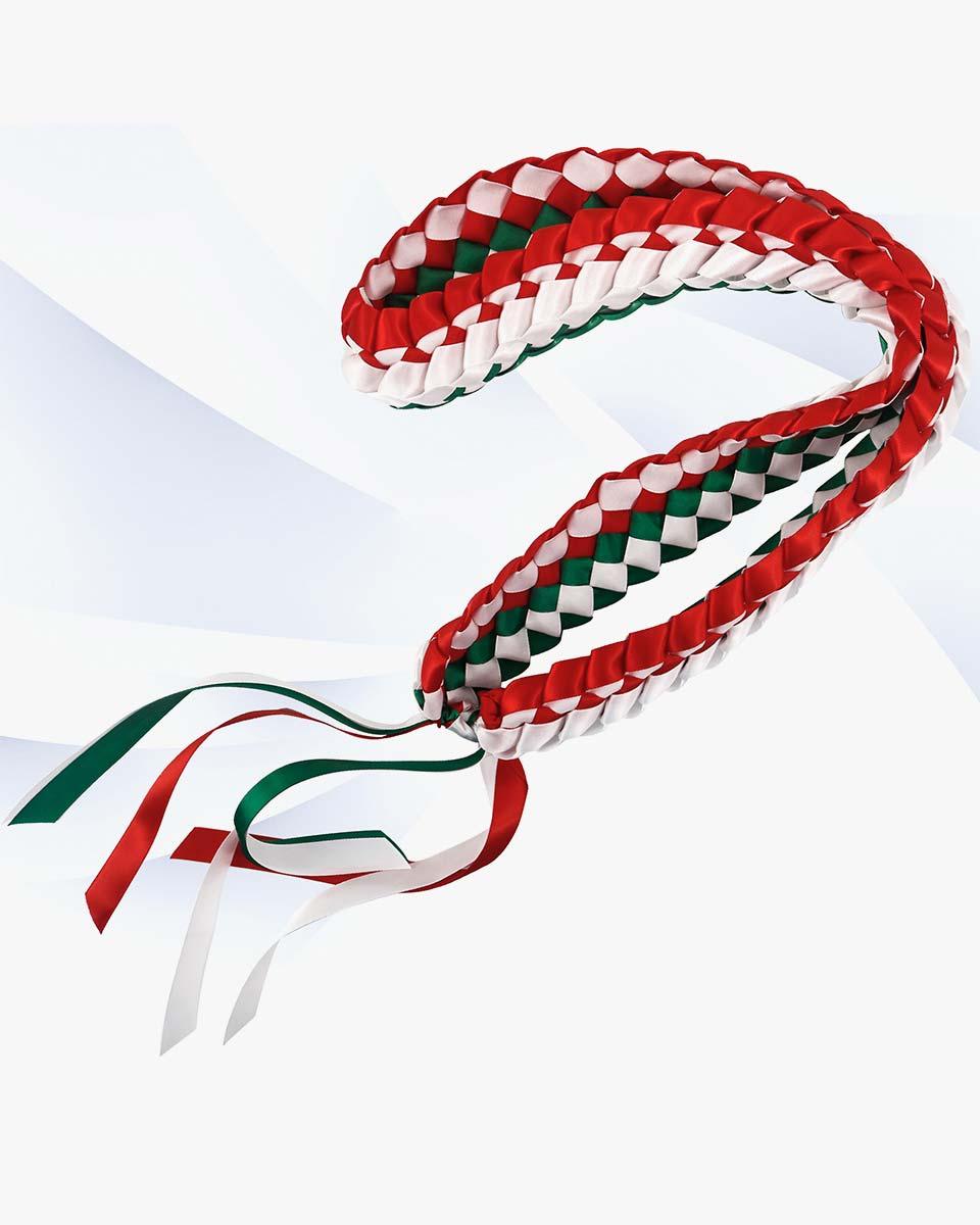 Graduation Leis with National Flag Color Ribbon Lei Braided Necklace - Graduation Seller